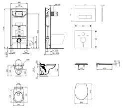 Ideal Standard ProSys - Toiletset - Inbouwreservoir, Closet Alpha Met WC-zitting, Oleas M2 Bedieningsplaat, SoftClose, Wit ProSys120M SP37 -Badkamer Luxe fd02a6899788049ce551ab08 2