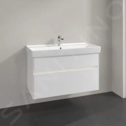 Villeroy & Boch Collaro - Wastafelonderkast, 954x546x444 Mm, 2 Laden, Glossy White C01100DH -Badkamer Luxe fd0372d0b38650b10ea7d071