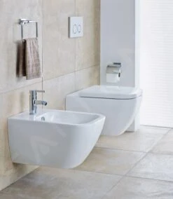Duravit Happy D.2 - Wandtoilet, Rimless, Met WonderGliss, Alpine Wit 22220900001 -Badkamer Luxe fec108b17c73125f0340f875 1