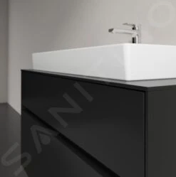 Villeroy & Boch Collaro - Wastafelkast, 1000x548x500 Mm, 2 Laden, Mat Zwart C01500PD -Badkamer Luxe fef5c4dd21e7e162a8516082
