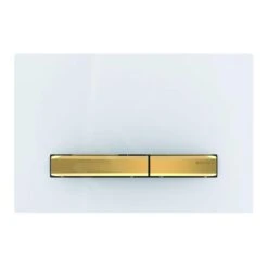 Geberit Sigma50 - Bedieningsplaat, Dual Flush Spoeling, Wit/mesing 115.672.11.2